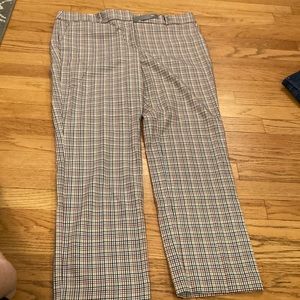 NWT! Loft plaid slim trousers
